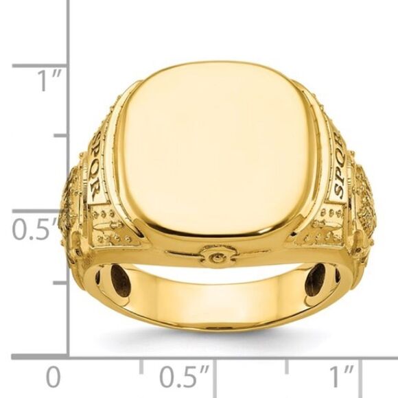 14k Gold IBGoodman Signet Ring - Picture 3 of 8